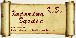 Katarina Dardić vizit kartica